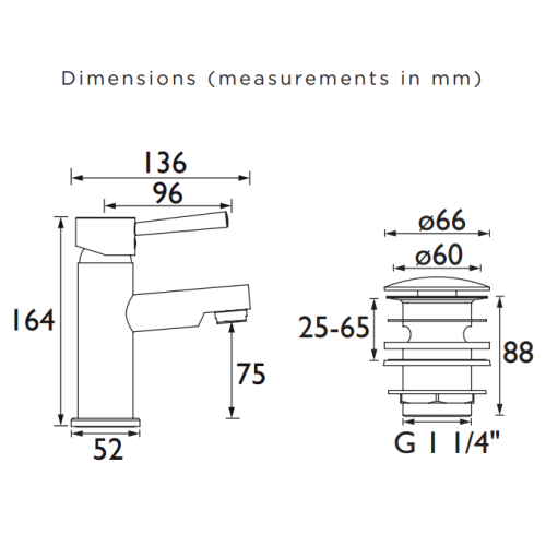 Bristan Mios Basin Mixer MIO BAS C